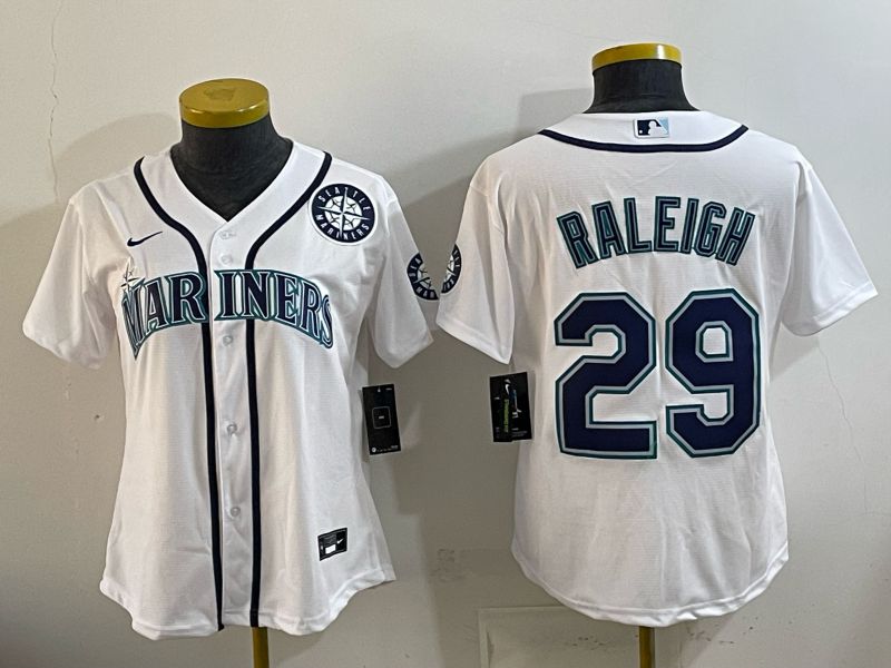 Youth Seattle Mariners #29 Raleigh White Game 2026 Nike MLB Jersey style 08